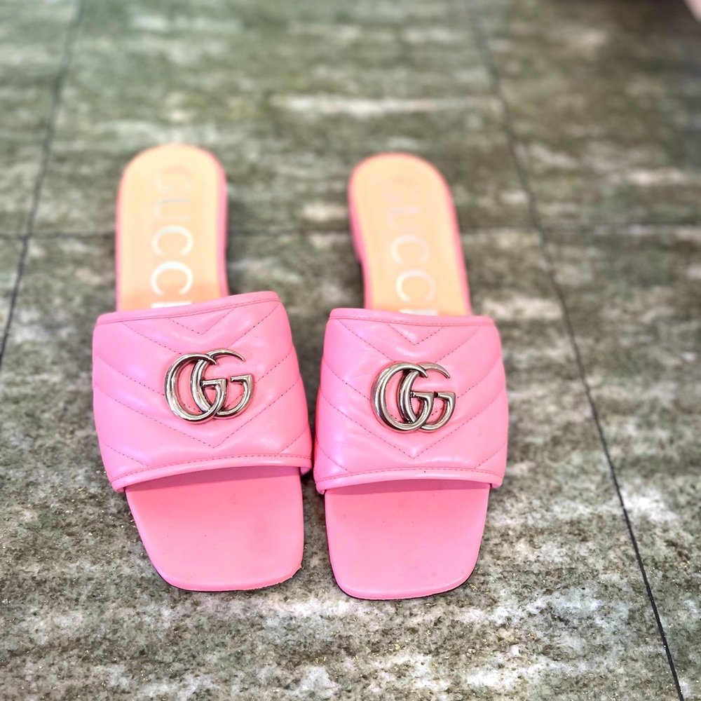 Authentic Pastel Pink Gucci Sandals